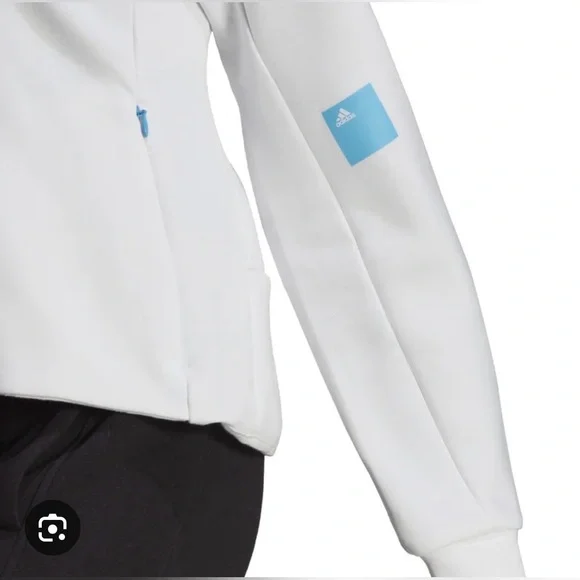 Adidas Hooded Sweatshirt Sportswear, white, Women’s Large (NWT) - Picture 2 of 11